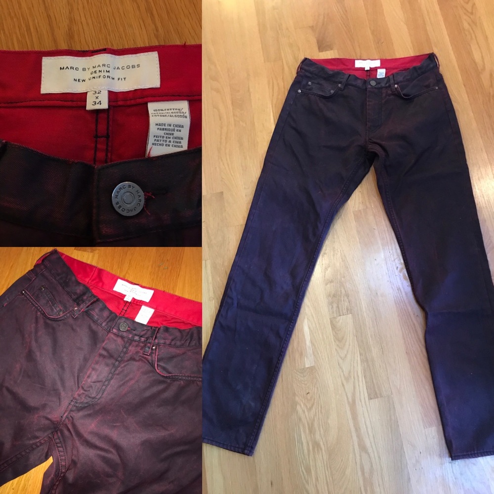 MARC By Marc Jacobs Men’s Red Denim Jeans 32X 34